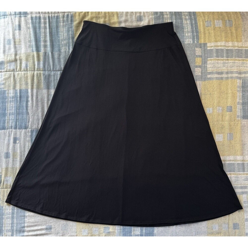 DB Established 1962 Black A-Line Elastic Waist Plus Women's Skirt Sz 1X